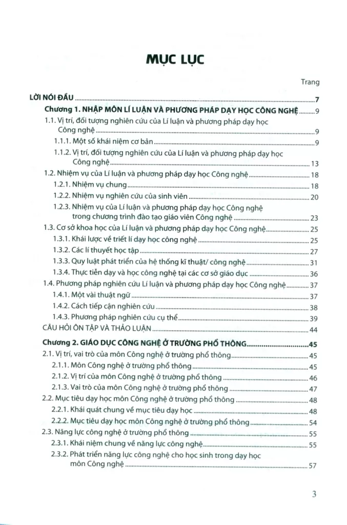 GIÁO TRÌNH LÍ LUẬN VÀ PHƯƠNG PHÁP DẠY HỌC CÔNG NGHỆ